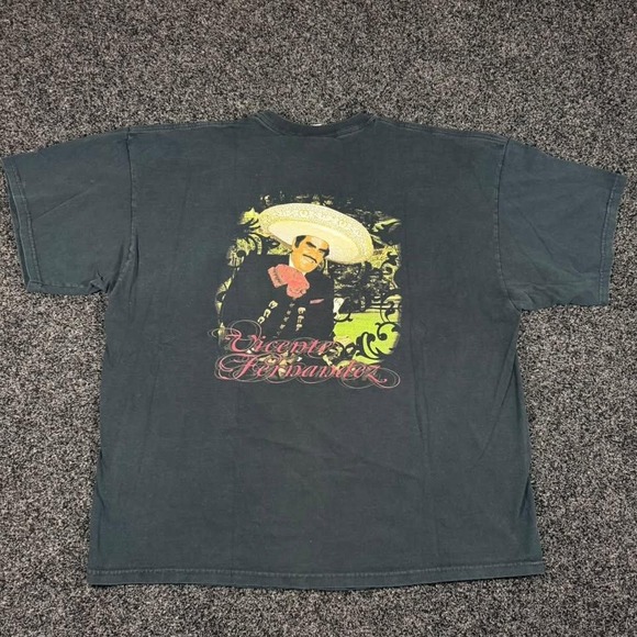 Gildan Other - Vintage Vicente Fernandez Graphic T-Shirt Mens 2XL Black Gildan Mexico Mariachi